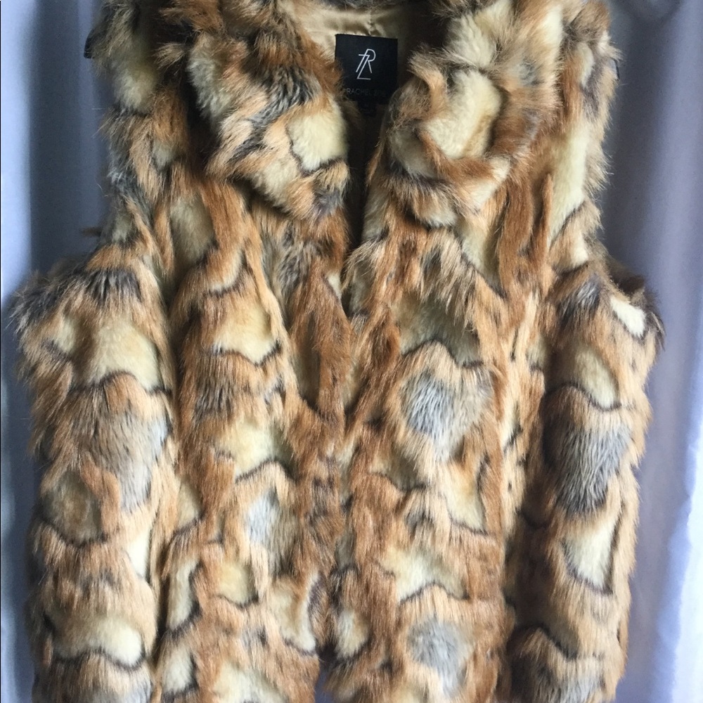 1XL RACHEL ZOE Faux Fur Vest , Gently Used